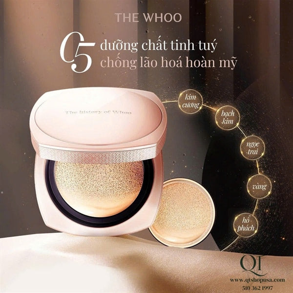 * THE WHOO - Cushion Hoayul Hoàng Hậu - Phấn + Lõi - Tông #2 - EXP 2028