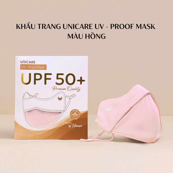 UNICARE - Khẩu Trang Vải Chống Nắng VN - Màu Hồng