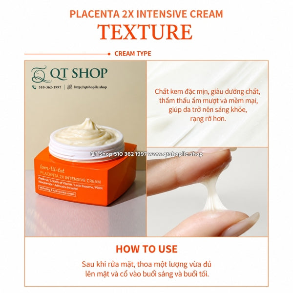 TOMTITTOT - Kem Placenta 2x Intensive Cream - 50g