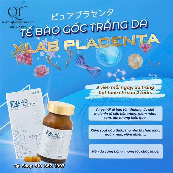 XLAB - Placenta Viên Uống Trắng Da Japan - 90 Viên - EXP 202704 - 75$