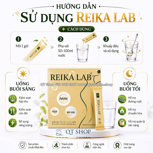 REIKA LAB - Men Giảm Cân NMN Mới - 30 Tép