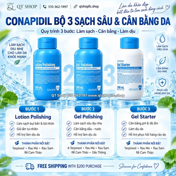 Pharmesthetics - Conapidil Toner Gel Starter Tinh Chất Dưỡng Sơ Cấp 200ml