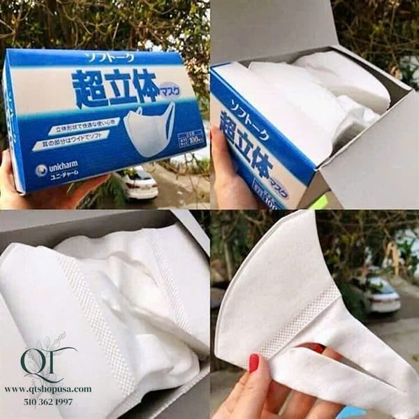 UNICHARM - *LM 2* - Khẩu trang 3D Mask Japan - Trắng - 100 ea