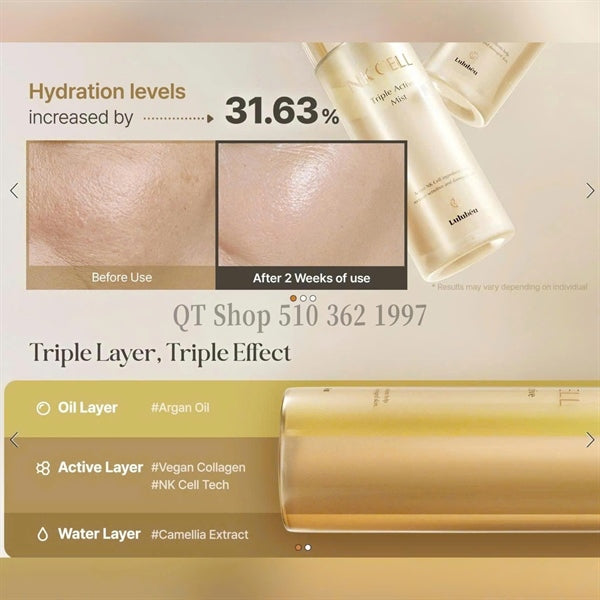 LULUBEU - NK Cell Xịt khoáng Triple Active Mist - 100 ml - EXP 202706
