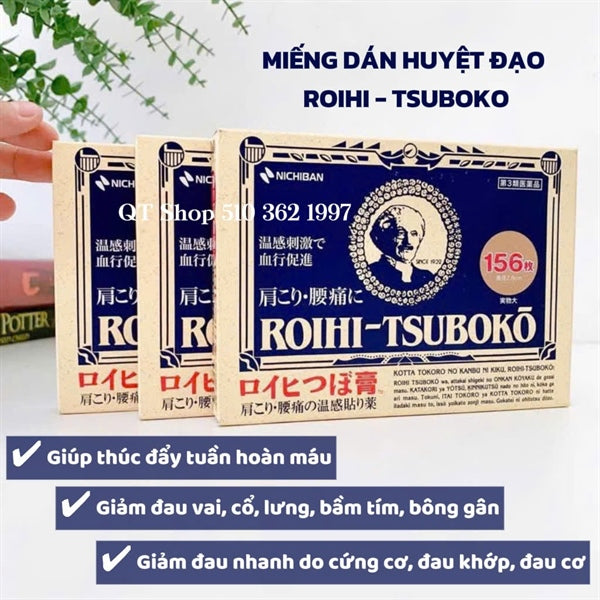 NICHIBAN - Dán Huyệt Đạo Roihi Tsuboko Japan - 156 miếng - EXP 2028.01