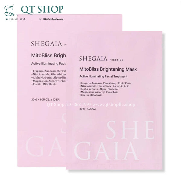 SHEGAIA Mặt Nạ Mitobliss Brightening Mask - 10ea (Hồng)