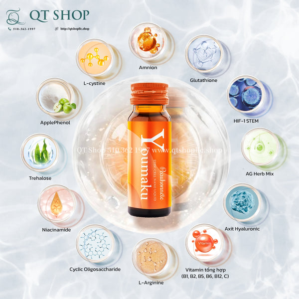 Nước Uống Collagen TBG nhau thai ngựa Youmaku Stem Cell Nano Liquid (10 chai x 30ml) - EXP 202705