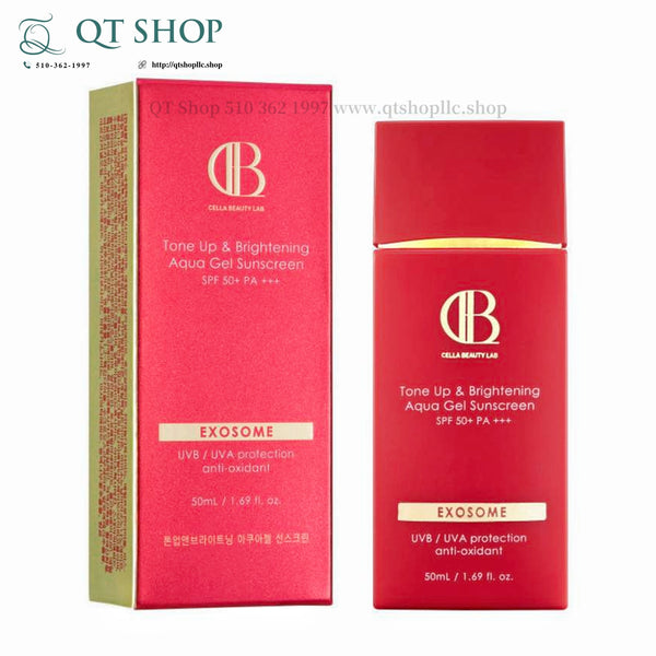 Kem Chống Nắng Đỏ Tone Up & Brightening Aqua Gel Sunscreen SPF 50+ PA+++ EXOSOME UVB/UVA
