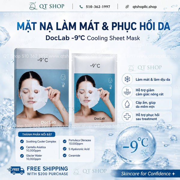 DocLab -9°C Cooling Sheet Mask Băng Tan - 5ea