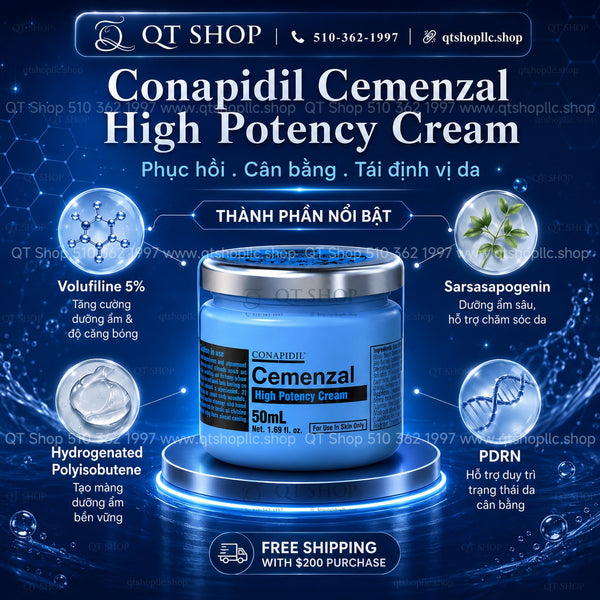 Pharmesthetics - CONAPIDIL Cemenzal High Potency Cream - Kem tái định vị da (Ban Đêm)