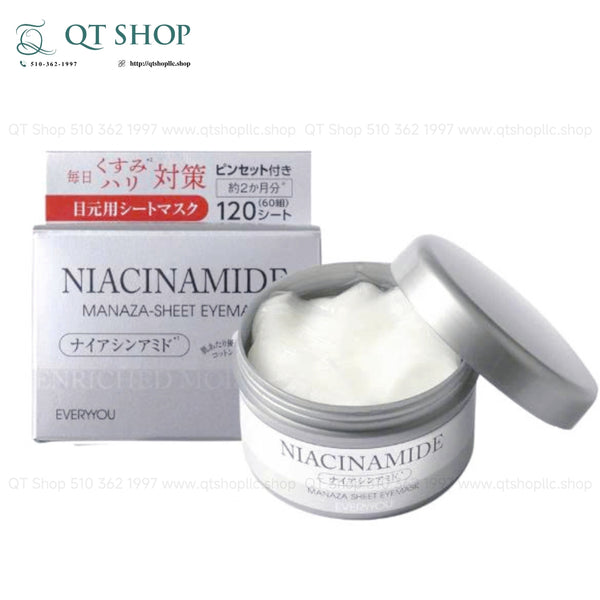 Mặt Nạ mắt Everyyou Niacinamide Manaza-Sheet EyeMask Japan 120 miếng (Màu Bạc)