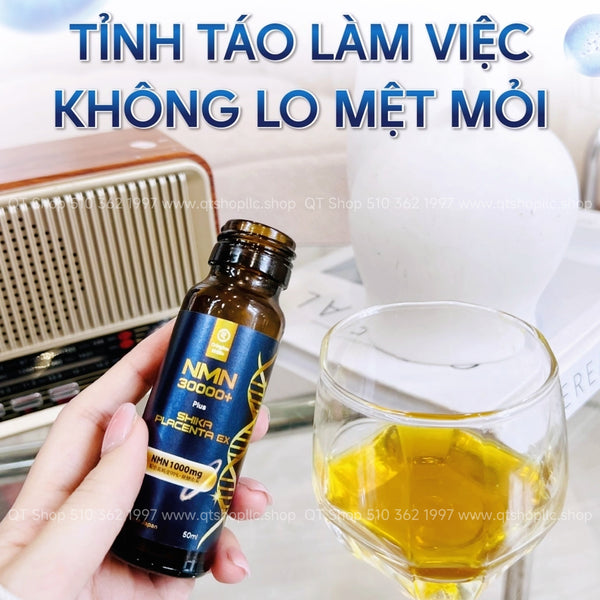 NMN 30000+ Shika Placenta EX - Hộp 10 chai x 50ml - EXP 202710
