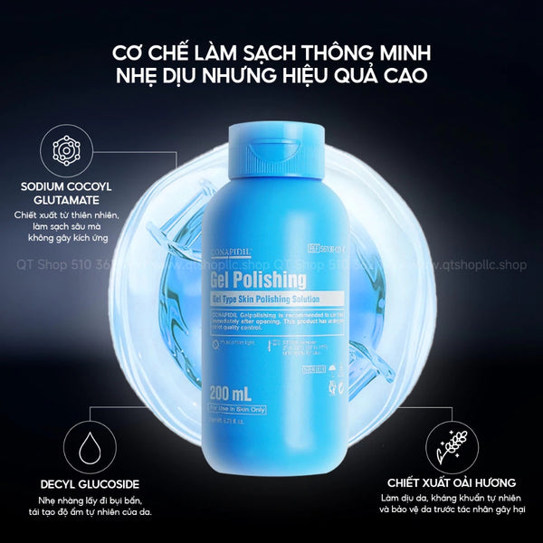 Pharmesthetics CONAPIDIL Gel Polishing 200ml - Sữa Rửa Mặt