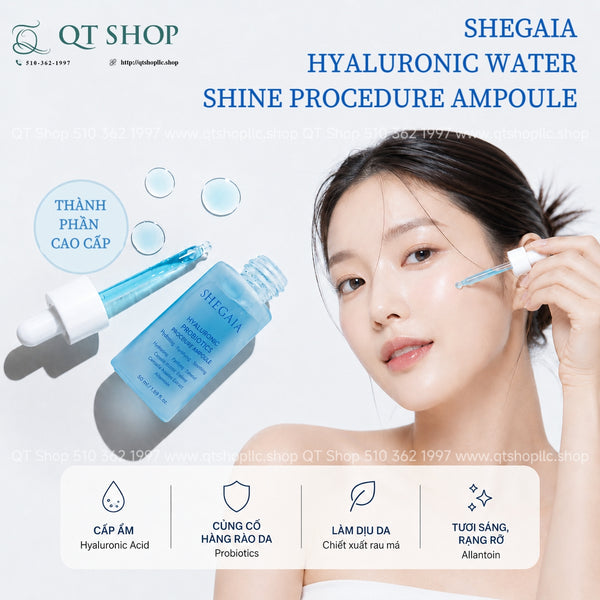 Tinh Chất Cấp Ẩm - Shegaia Hyaluronic Water Shine Procedure Ampoule 30ml