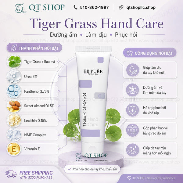 Kem Dưỡng Điều Trị Các Bệnh Về Tay Làm Từ Cỏ Hổ - Tiger Grass Hand Care
