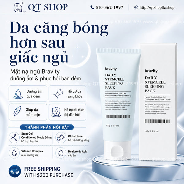 Mặt Nạ Ngủ Bravity Daily Stemcell Sleeping Pack 100g