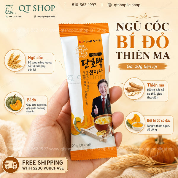 Ngũ Cốc Bí Đỏ Thiên Ma Hàn Quốc - Bịch 48 gói x 20g