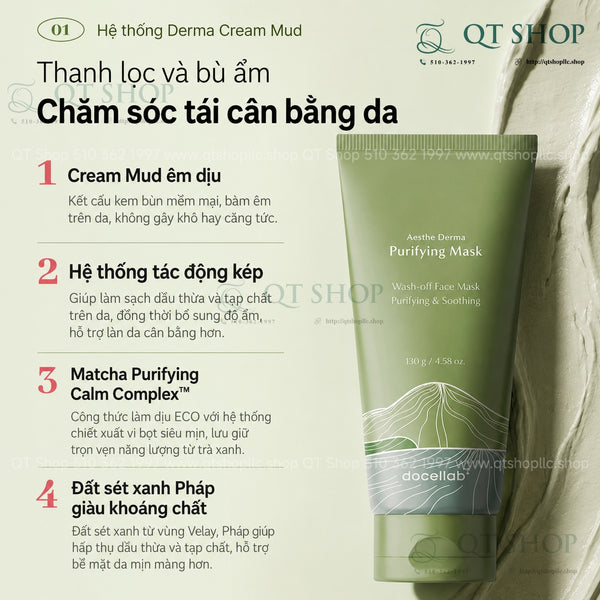 Mặt Nạ Đất Sét DocLab Aesthe Derma Purifying Mask 130g