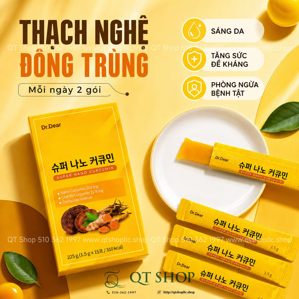 Thạch Nghệ Linh Chi Đông Trùng Hạ Thảo Dr. Dear Super Nano Curcum - 30 gói