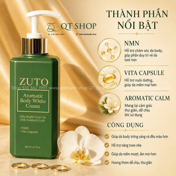 ZUTO Aromatic Body White Cream 300ml