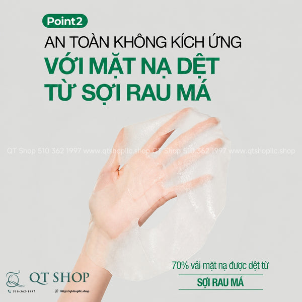 Mặt Nạ Cell Fusion C - Cica Cooling Mask ( Màu Xanh Lá - 5 miếng)