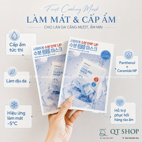 Mặt Nạ Cell Fusion C - First Cooling Mask - Panthenol ( Màu Xanh Dương - 5 miếng)