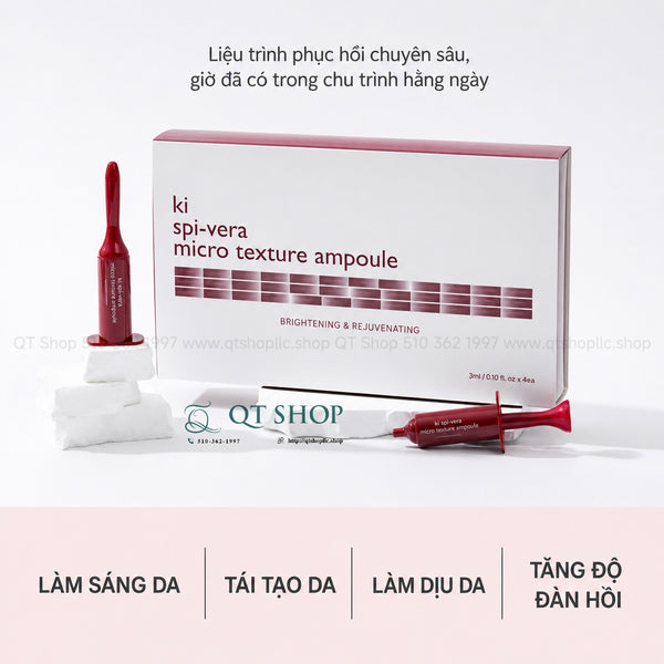 Tinh chất Ki Spi-Vera Micro Texture Ampoule - Hộp 4 ống