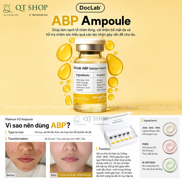 DocLab - ABP Solution Ampoule V2: TBG đặc trị mụn - 5ea