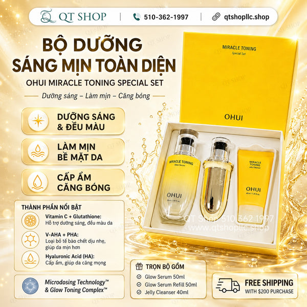 OHUI Miracle Toning Glow Serum Special Set