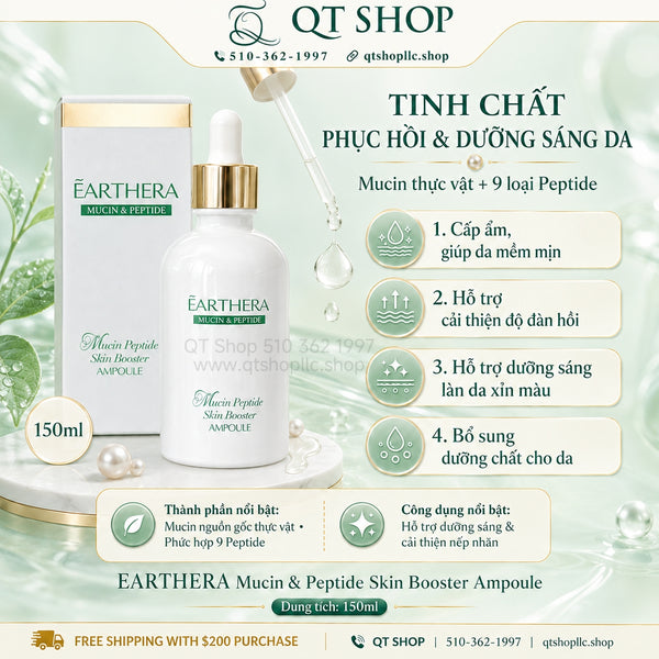 Tinh Chất Earthera Mucin & Peptide Skin Booster Ampoule 150ml