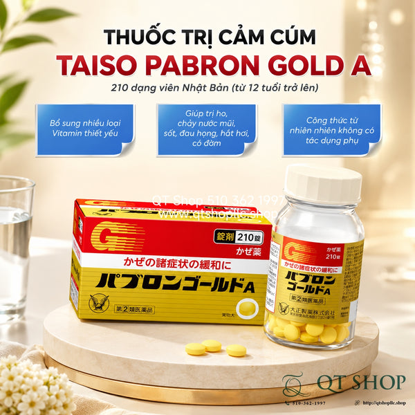 Thuốc Cảm Cúm Taisho Pabron Gold A Nhật Bản - Hộp 210 Viên