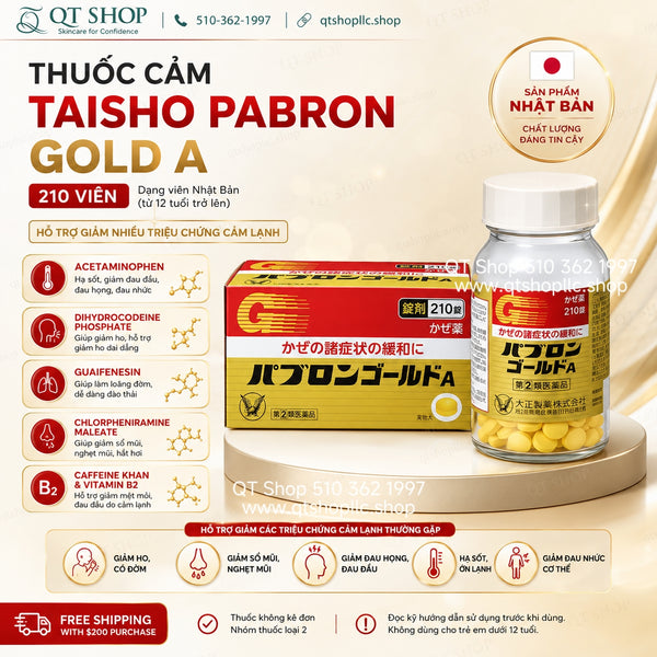 Thuốc Cảm Cúm Taisho Pabron Gold A Nhật Bản - Hộp 210 Viên