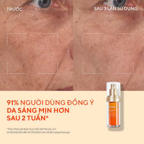 E-SHIELD - Tinh chất hỗ trợ sáng da, làm đều màu da Murad Vita-C Glycolic Serum