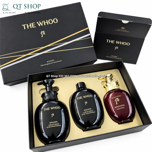 THE WHOO - SET Dầu gội xả Whoo 3 món + Sample dầu gội - NEW - BỎ HỘP