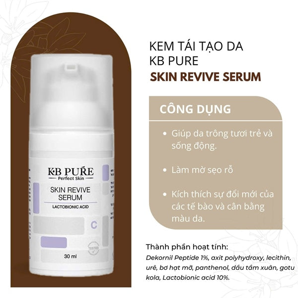 KB PURE - Serum Revive - Phục Hồi & Sữa Chửa Khuyết Điểm - Sẹo Rỗ - 114$ - EXP 202809