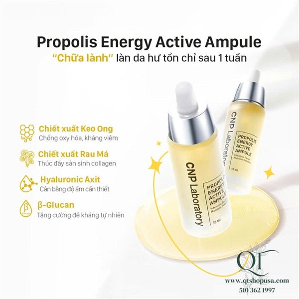 CNP - Set Serum Keo Ong Laboratory Propolis Energy Ampule - Hộp màu Hồng - 30mlx2 - EXP 2028