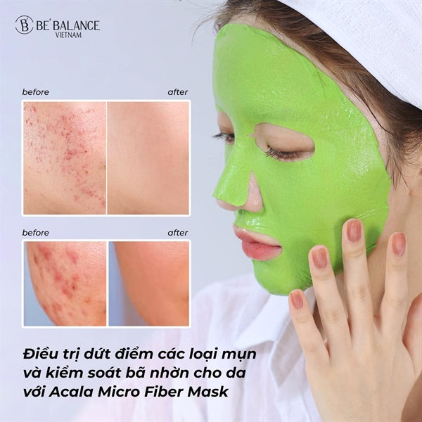@ BEBALANCE - MICROFIBER Mask Xanh Lá ACALA - 10 ea