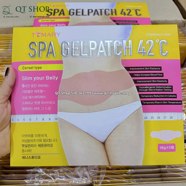TTMARY- Dán Bụng Spa Gel Patch 42°C (Không có lỗ rốn) - 5ea MỚI