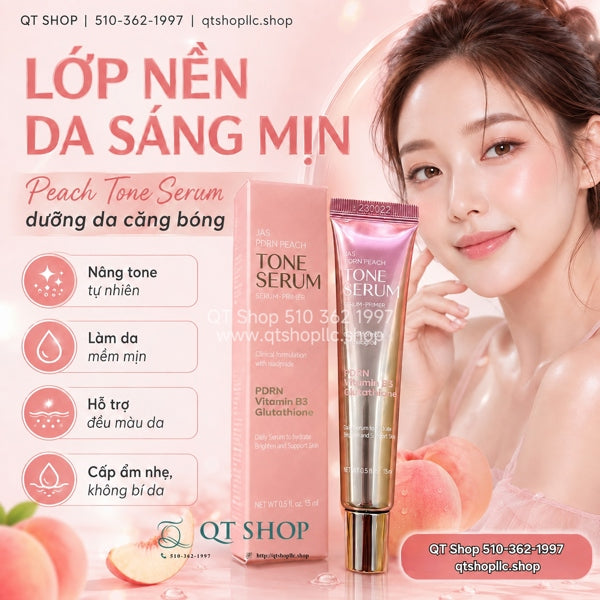 Serum Chống Nắng JAS PDRN Peach Tone Serum SPF50+ PA++++ - 15ml - exp 2028.07