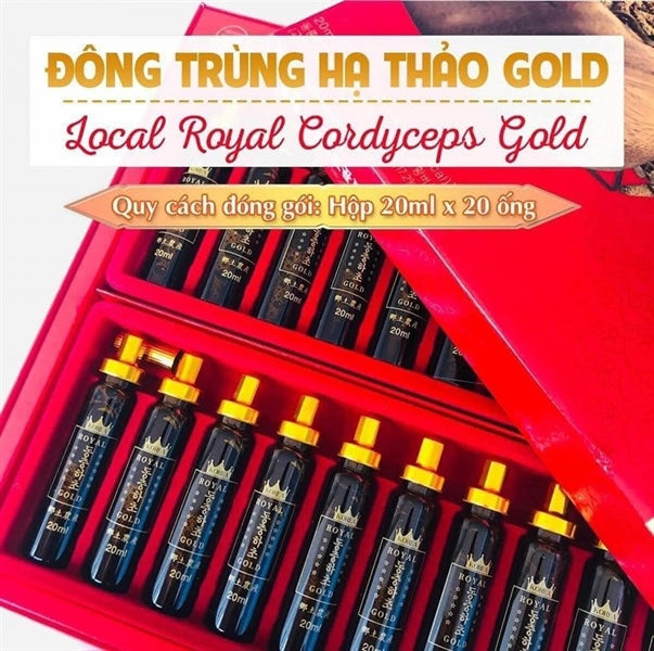 LIMIT 1 - Nước Đông Trùng Hạ Thảo DTHT Royal vegetable worms Gold- Set 20 ống Thủy Tinh