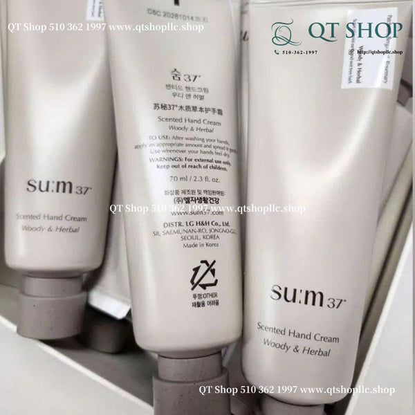 SU:M37 Kem dưỡng tay Scented Hand Cream Woody & Herbal - 70ml