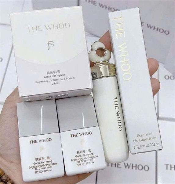 Set Mini BB Whoo trắng 13mlx2 (tông #23) + Son dưỡng Whoo màu 99