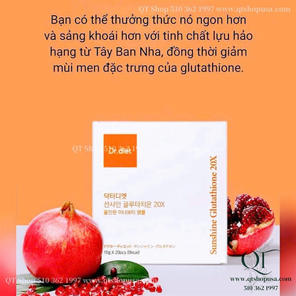 DR.DIET - Nước uống trắng da Sunshine Glutathione 20X - 20ea - EXP 202802