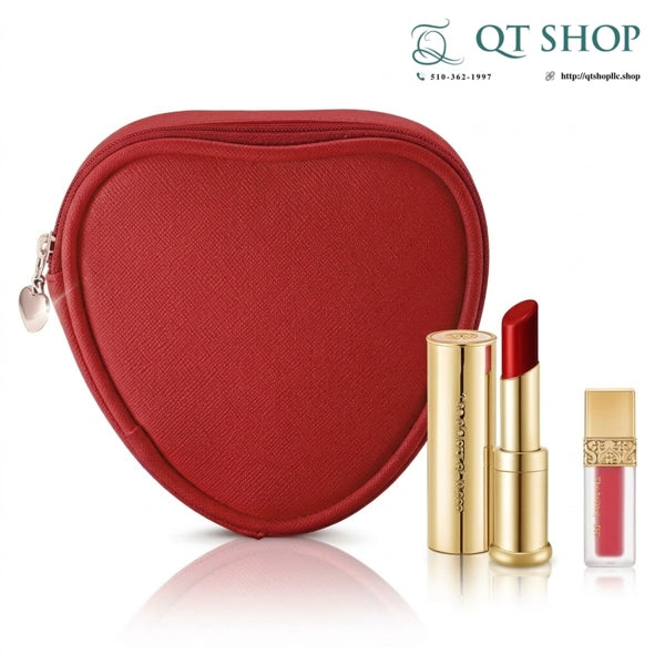 THE WHOO - Son Dưỡng Môi Whoo Màu Red + gift bóp trái tim đỏ - EXP: 2028.01