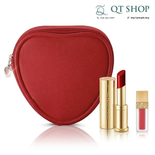 THE WHOO - Son Dưỡng Môi Whoo Màu Red + gift bóp trái tim đỏ - EXP: 2028.01