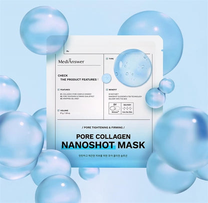 MEDIANSWER - Mặt Nạ Thạch Pore Collagen Nanoshot - XANH DƯƠNG - 5 ea