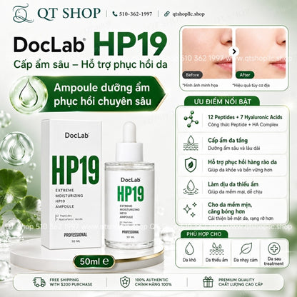 DOCLAB - HP19 Extreme Moisturizing Ampoule - Tinh Chất HA Tế Bào Gốc - 50ml EXP 20280519