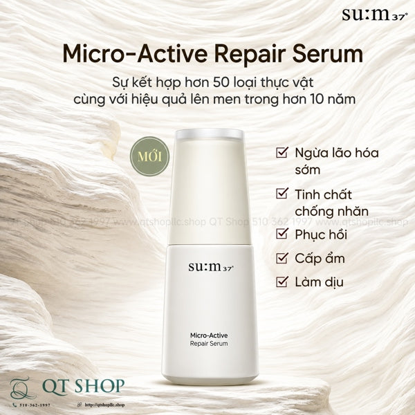 SUM37 - Tinh Chất Micro-Active Repair Serum Trắng - 50ml - EXP 202704