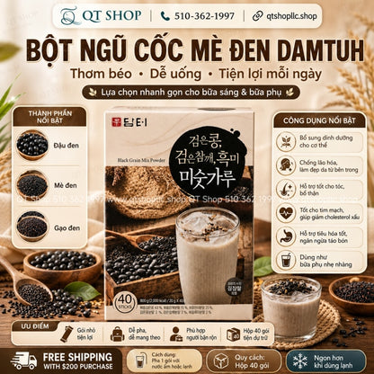 DAMTUH - Ngũ Cốc Mè Đen Hàn Quốc – Hộp 40 gói - EXP 202803