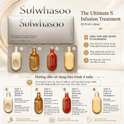 SULWHASOO - Sample Ampoule The Ultimate S Infusion Treatment - 4ea - EXP 202809